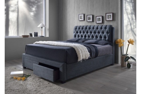 BYRON Full Upholstered Bed with Storage