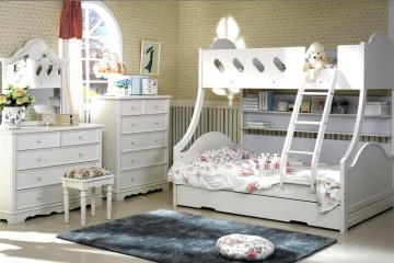 Cloudy Bunk Bed with Single Trundle (Double to single)