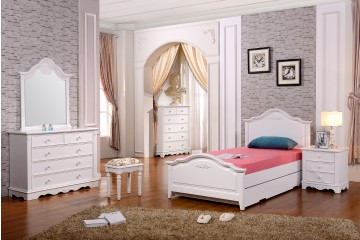 MELODY KIDS BED WITH SINGLE TRUNDLE (SINGLE AND KINGSINGLE AVAILABLE)